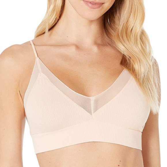 NEW! FREE PEOPLE INTIMATELY nude charlee yoga sports bikini bralette mesh bra - Picture 3 of 8